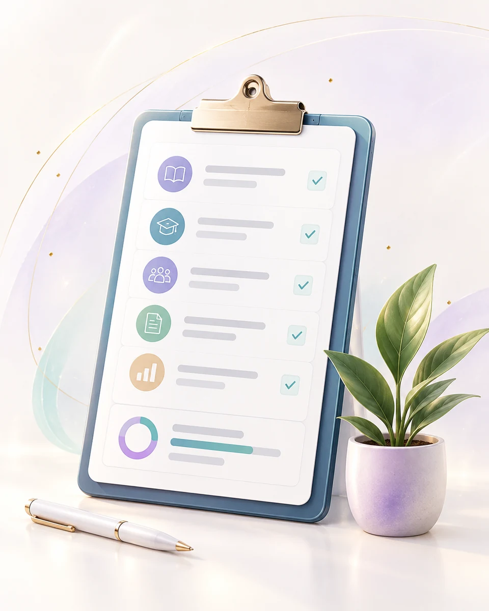 Checklist digital premium para docentes